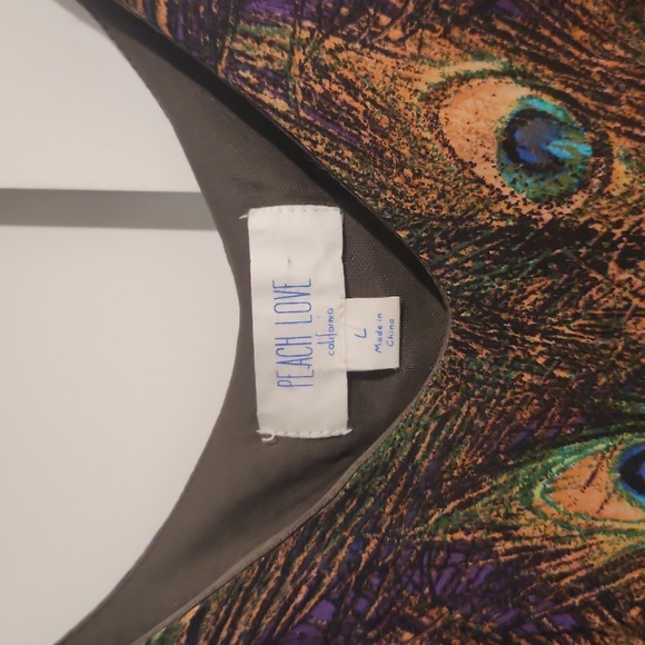 Peacock spaghetti strap dress - Picture 3 of 4